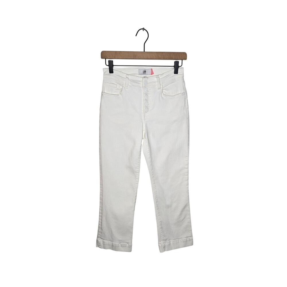 CABI Palm Beach Crop Jeans White Size 2
